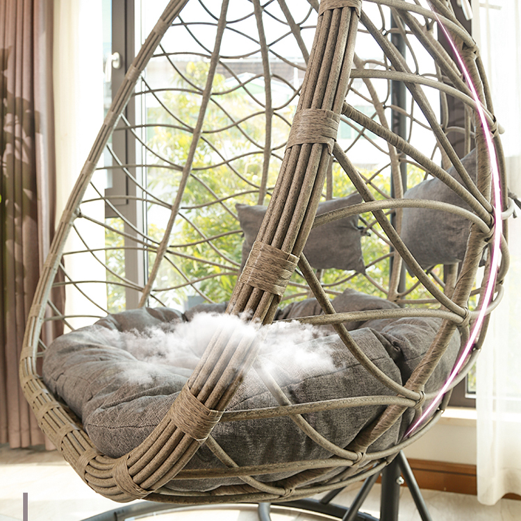Water Drop Shaped Swing Chair Wicker Hammock Swing Hanging Egg Chair