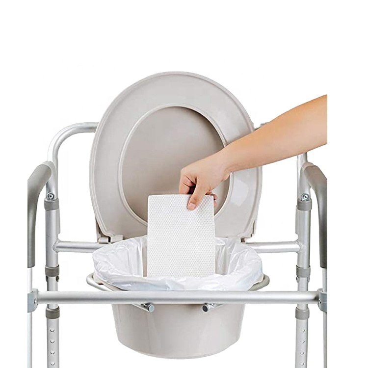 Never Clean Again Plastic Commode Liners With Bedpan Absorbent Pads Odor Control