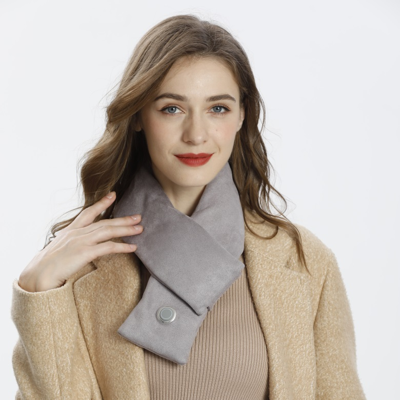 Adjustable Heated Neck Scarf Women Power Bank USB Heating Scarves Winter