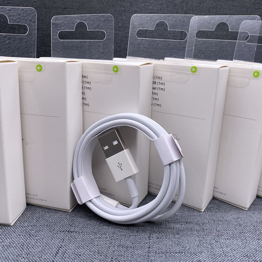Оригинальное высококачественное зарядное устройство для iPhone 1 м, 2 м, 3 м, USB-кабель для передачи данных, кабель для быстрой зарядки iPhone