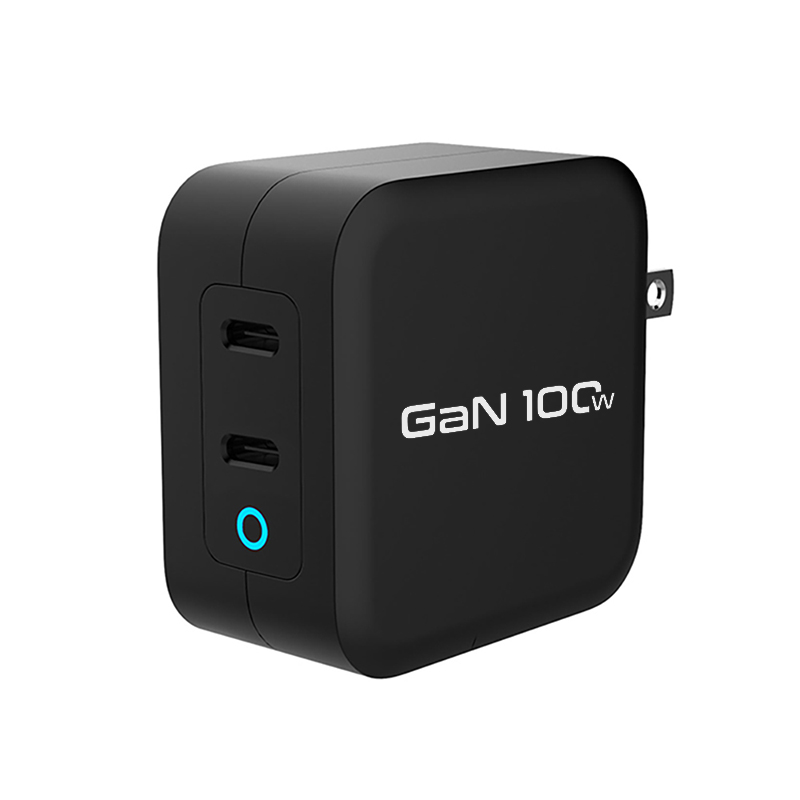 Дорожный адаптер для ноутбука с 2 портами PD 100 Вт USB-c PD QC3.0 быстрое зарядное устройство с двумя портами Type-C