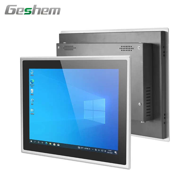 15 Inch Windows Linux OS Ip65 Capacitive Touch Screen Embedded Fanless Industrial All In One Computers Panel Pc