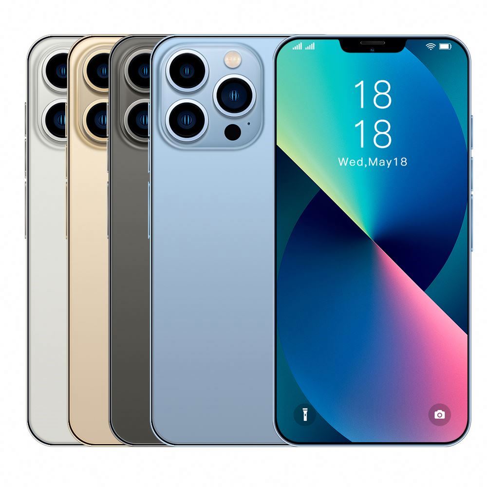 Оригинальный телефон i13 Pro Max Android смартфоны 12 ГБ + 512 ГБ телефон 13 10 ядер 5g LTE сотовые телефоны разблокированный телефон с двумя Sim-картами
