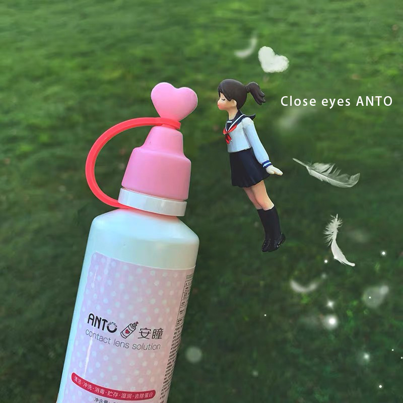 ANTO Contact lens care solution 60ml*4 vial eye myopia cleaning color lens cleaning solution official authentic