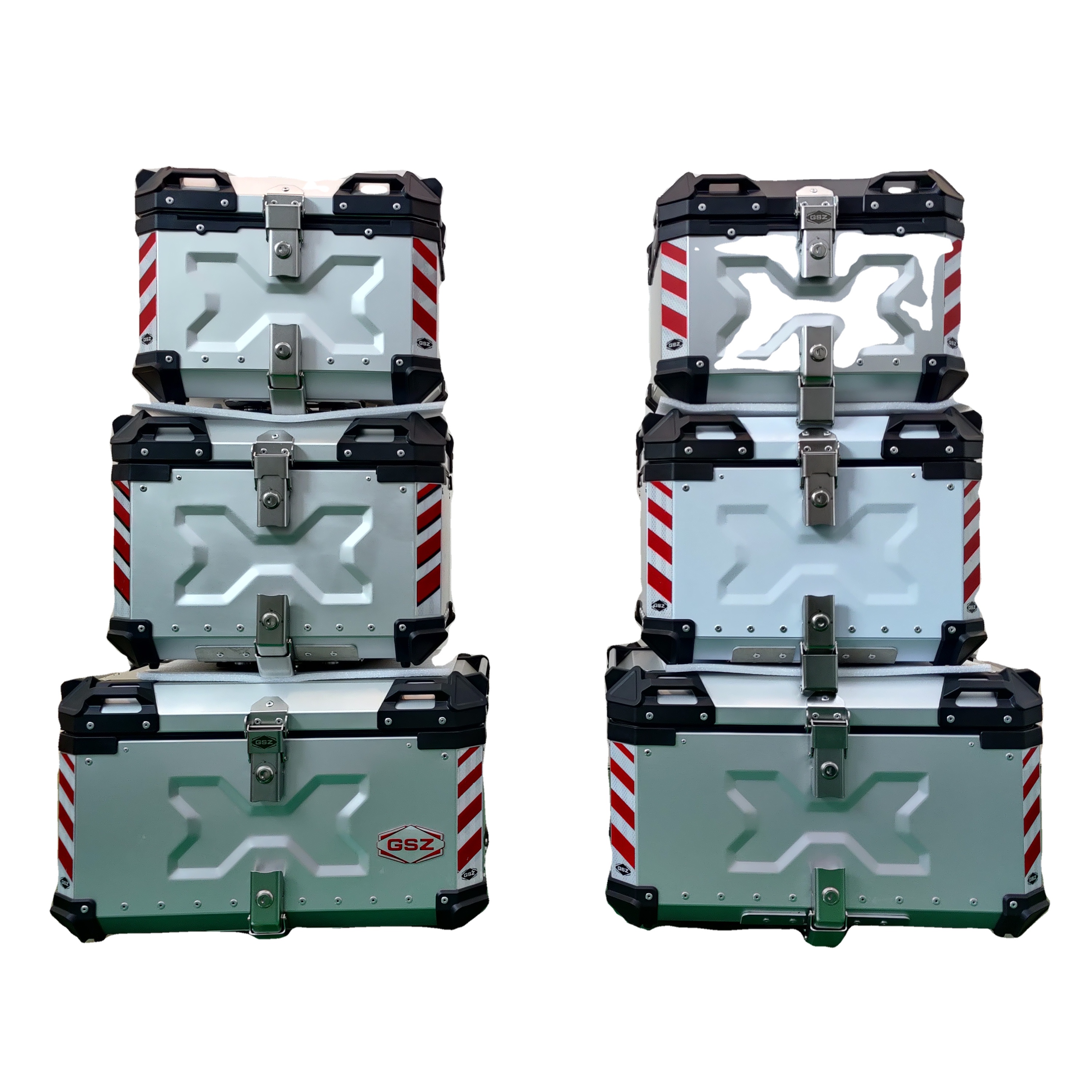 55L black motorcycle accessories part trunk tail box food delivery aluminum alloy top case motorcycle tail box top box