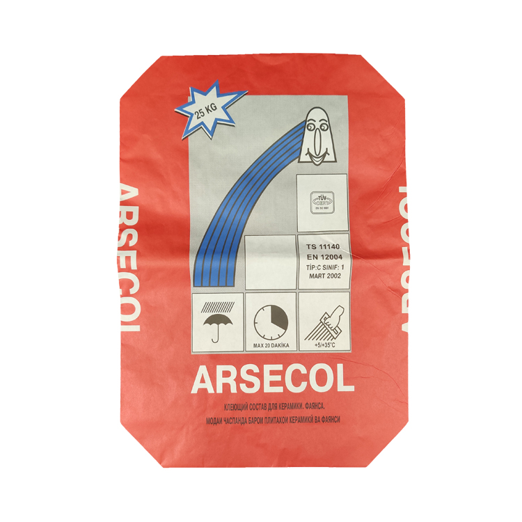 Custom Printing 3 Ply Composite Kraft Cement Paper Packaging Bags Sack Cement 25kg With Valve