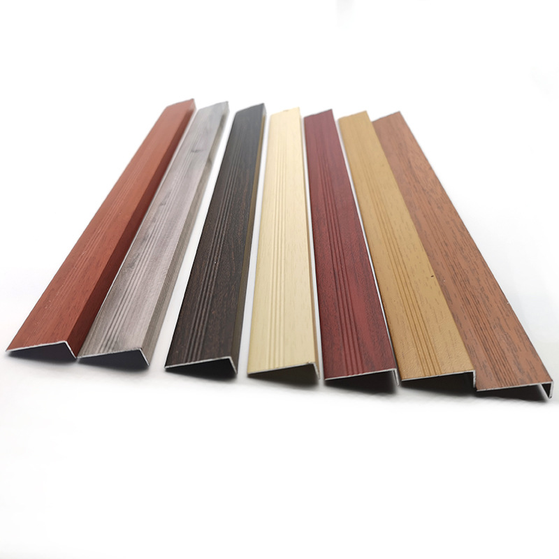 Wooden Aluminum L Shape Vinyl Floor Edge Trim