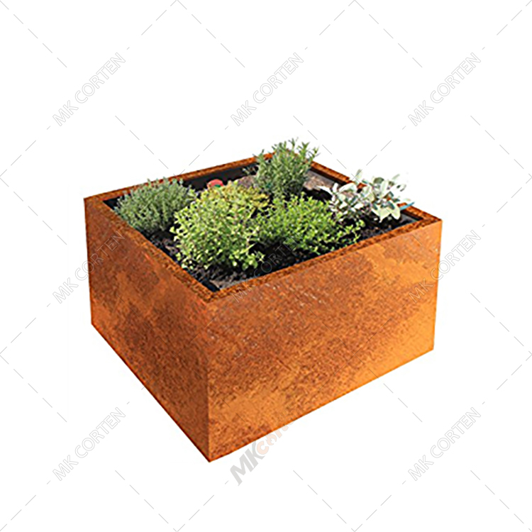Стальная сварочная установка Corten, ржавый квадратный металлический плантатор для украшения дома и сада