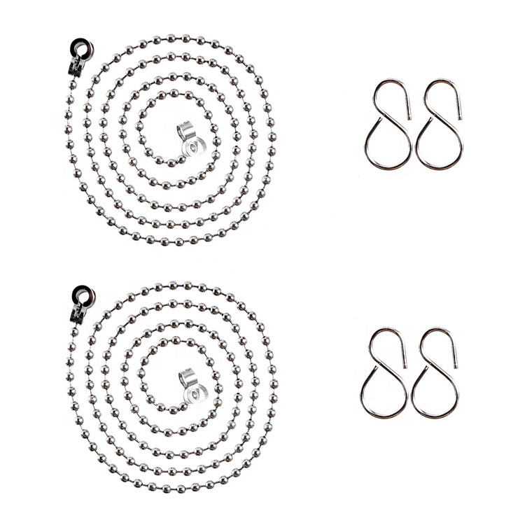 Bestlife Ball Type Basin Chain with S Hook, 300mm (12 inch) - Chrome Plated