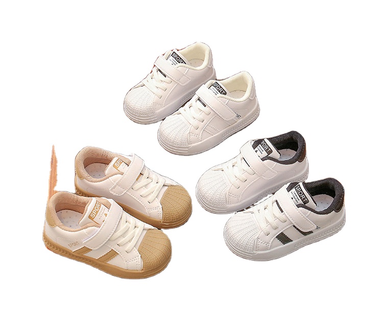 Customizable Soft-Sole Baby Boy Shoes for 1-3-6 Years Old Kids, Korean Style White Sneakers for Little Boys, Perfect for Summer Season