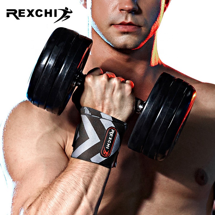 REXCHI HW06 Upgraded Weight Lifting Power Gym Wrist Supports Elastic Fitness Custom Braided Wrist Hand Brace Support Sprain