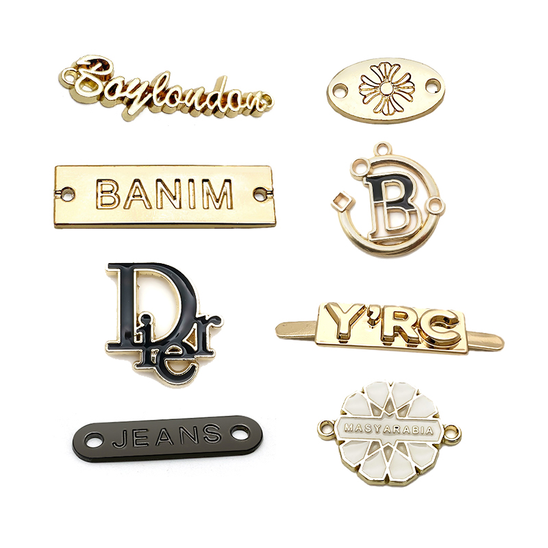 Garment Accessories Custom Metal Clothing Tag Garment Label Plate Tags Swimwear