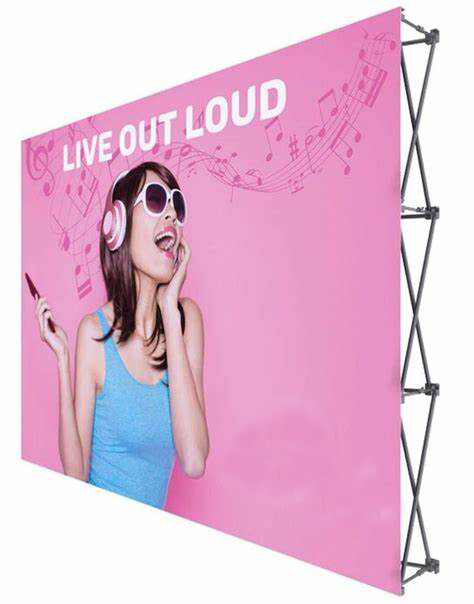 High quality portable exhibition stand backdrop advertising wall banner advertising wall pop up display