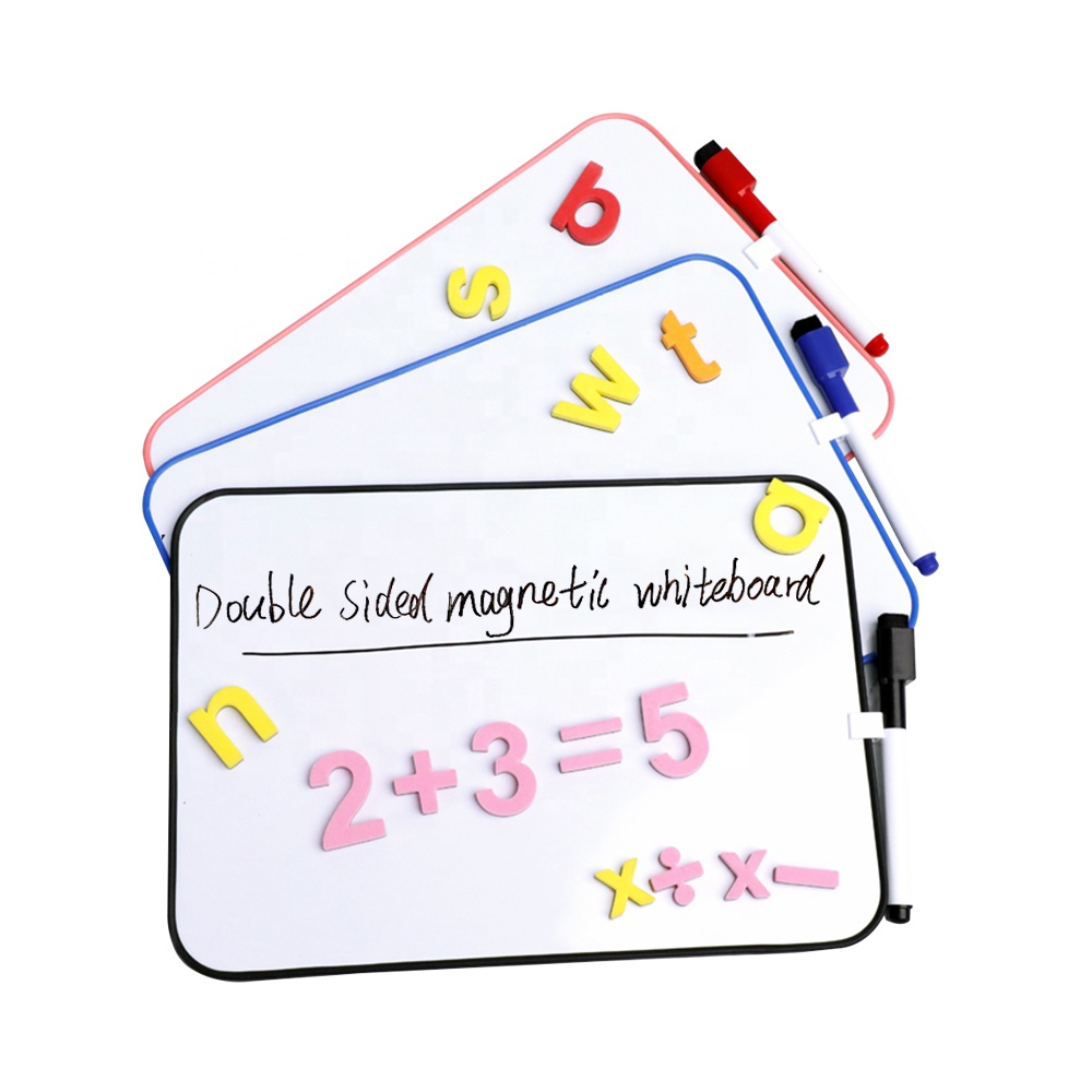 Double Side Dry Erase Writing Drawing Board A4 Magnetic Whiteboard for Kids