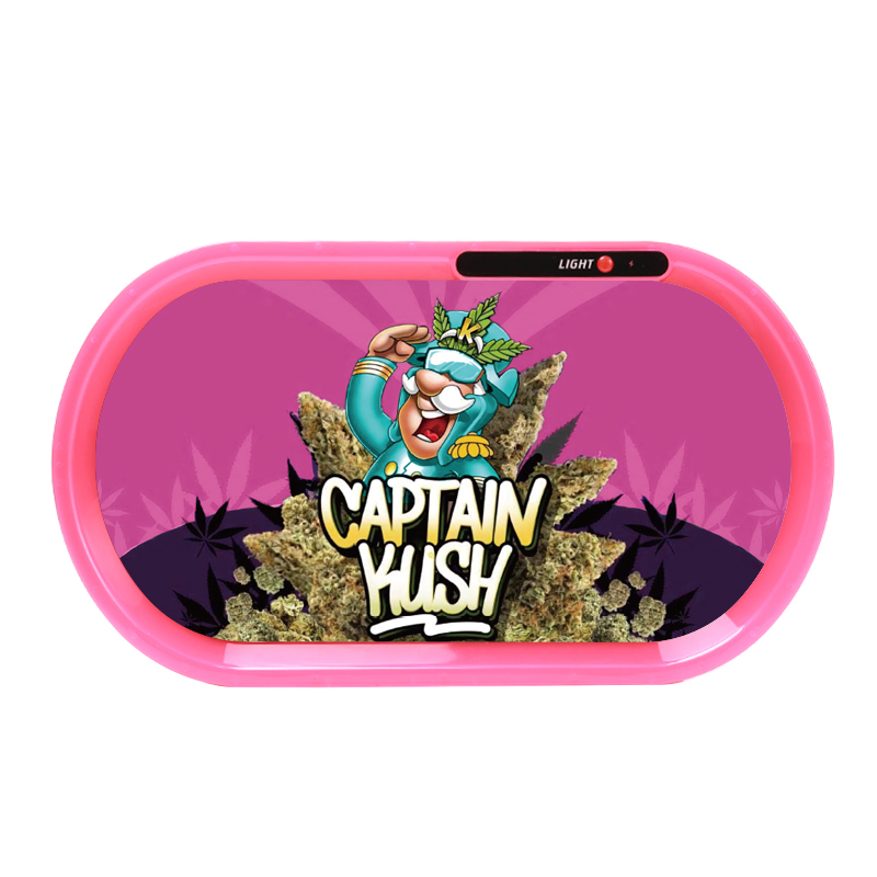 2021 Promotional music play LED lighting tobacco servicing rolling tray weed custom logo herb trays for smoking accessories