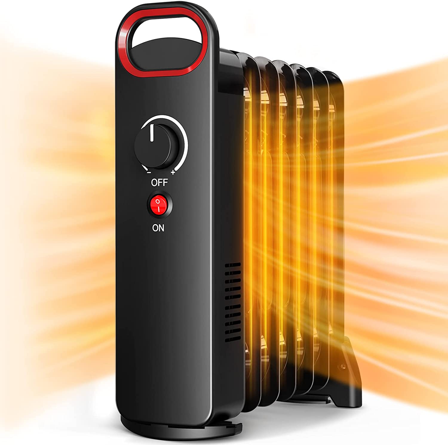 Konwin OH-11 Oil Filled Radiator Electric Room Heater Portable Oil Heater Thermostat Portable Space Heater