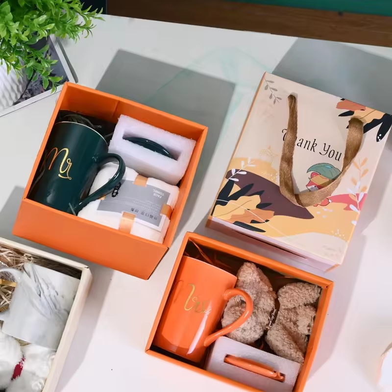 Personalized Easter Ceramic Towel Cup with Customizable Gift Box