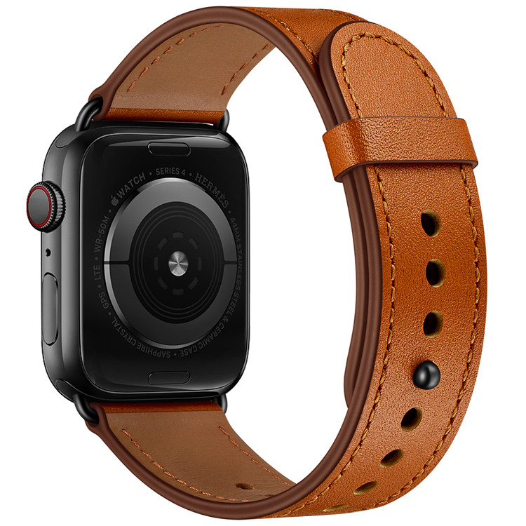 Amazon Горячая продажа воловья кожа ремешок для часов iWatch серии 6 se, для Apple Watch ремень