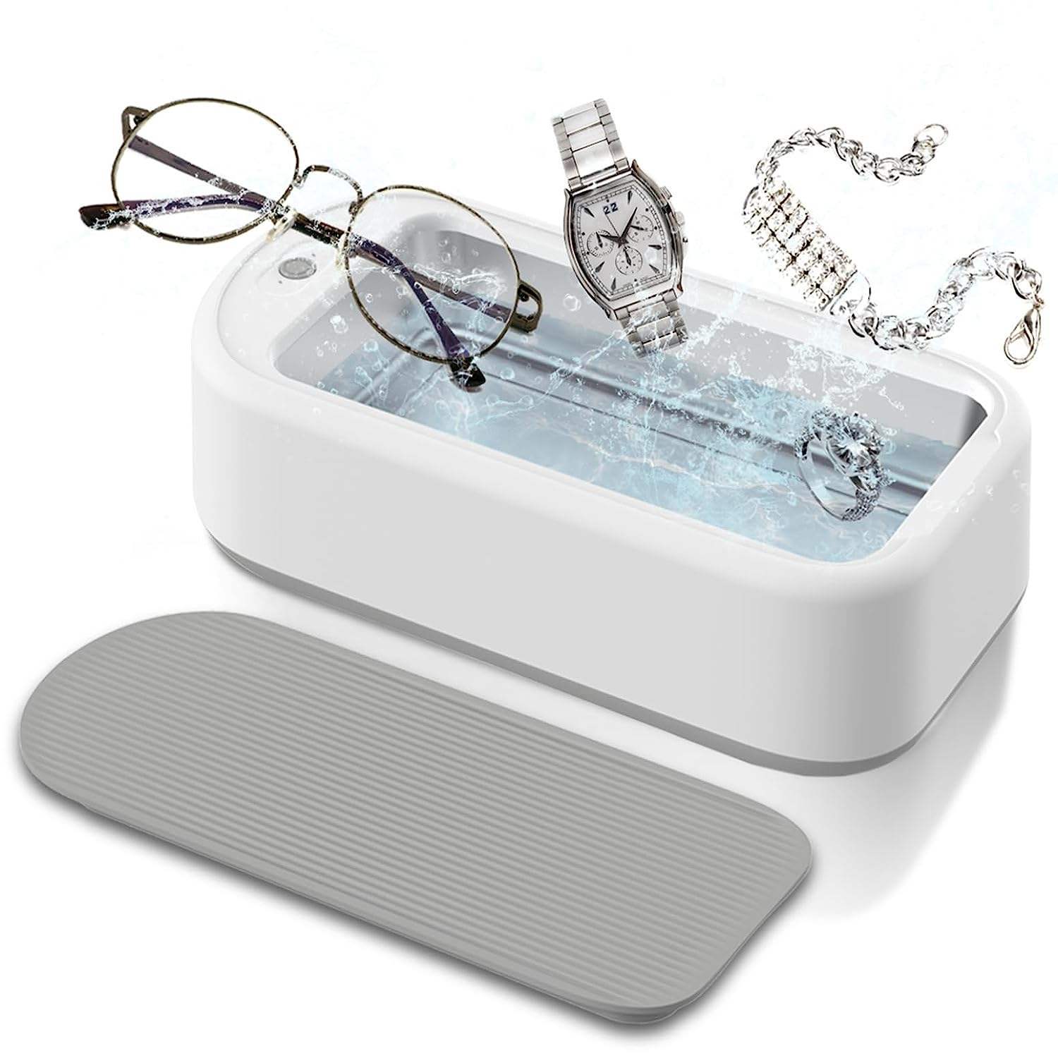 High Quality UV Ultrasonic Coins Silver Jewelry Cleaner Machine Portable Digital Mini Ultrasonic Cleaner