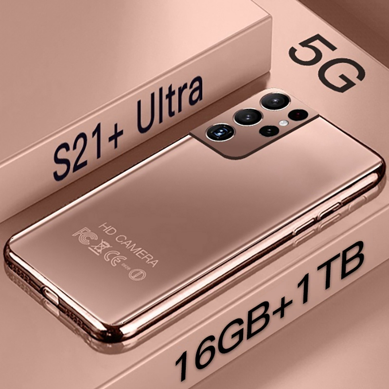 Оригинальный S21 + Ультра 7,3 дюймов Большой экран Android11.0 мобильный телефон 1 Гб + 16 ТБ Поддержка dual sim карта + TF карты MTK6899 (Новый)