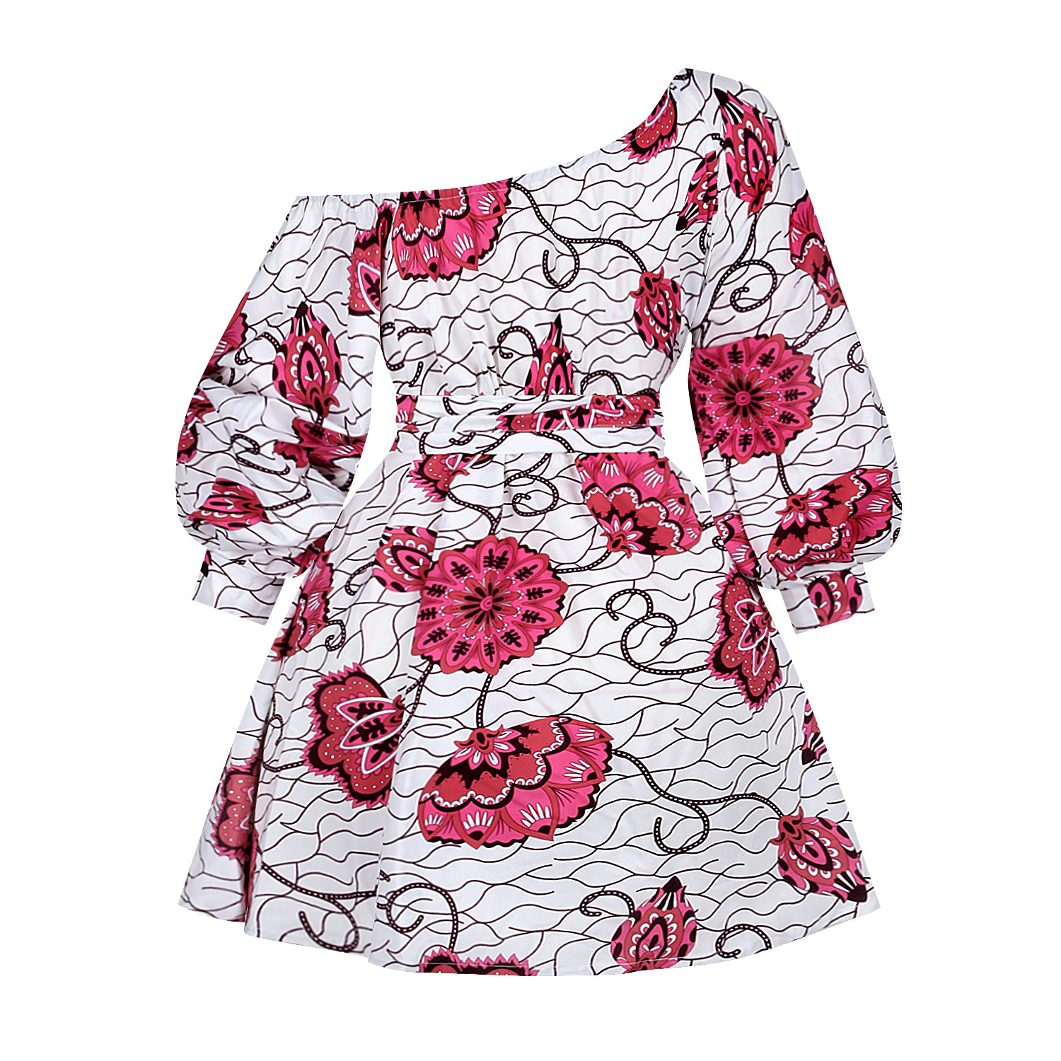 Africa Half Sleeve Floral Pattern Dress Africa Dresses Clothing For Women
