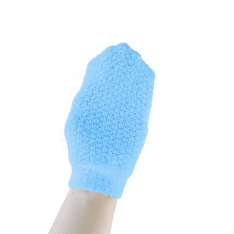 Two-Sided Dead Skin Removal Scrubber Spa Body Cleaning Shower Scrub Gloves Exfoliating Beauty Glove for Women Men Multi-Colors