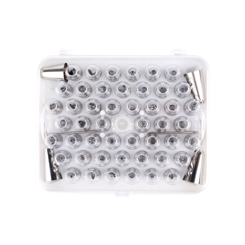 Factory In Stock 52head Stainless Steel Pastry Nozzle Suitdiy Cake Mold Kitchen Baking Tools
