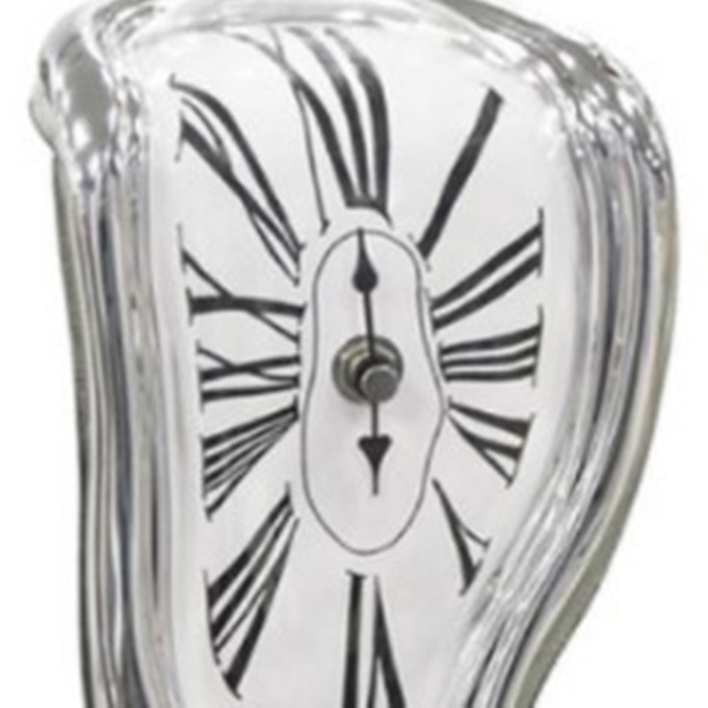 MK European style Hot selling Creative melting wall clock Home decoration Twisted clock Retro table corner clock