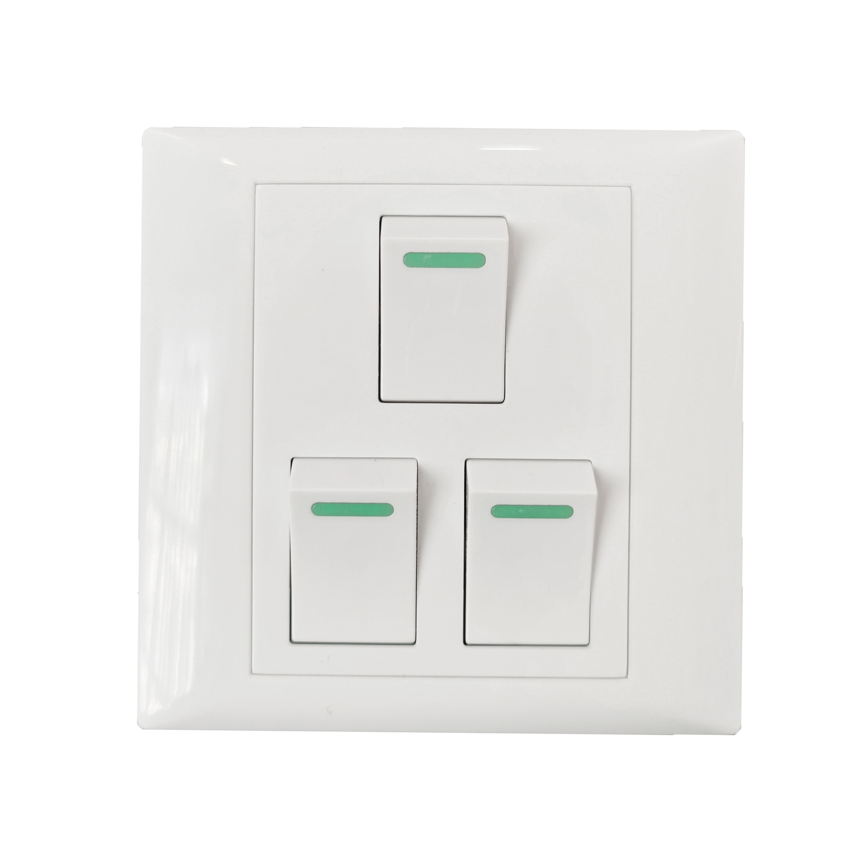 220v Wi-Fi 3 gang настенный выключатель с точечной светодиодной световой индикатор "Умный" настенный wi-fi-выключатель