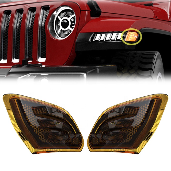 Новый дизайн боковой маркер светодиодные фонари для jeep wrangler аксессуары jl 2018 2019