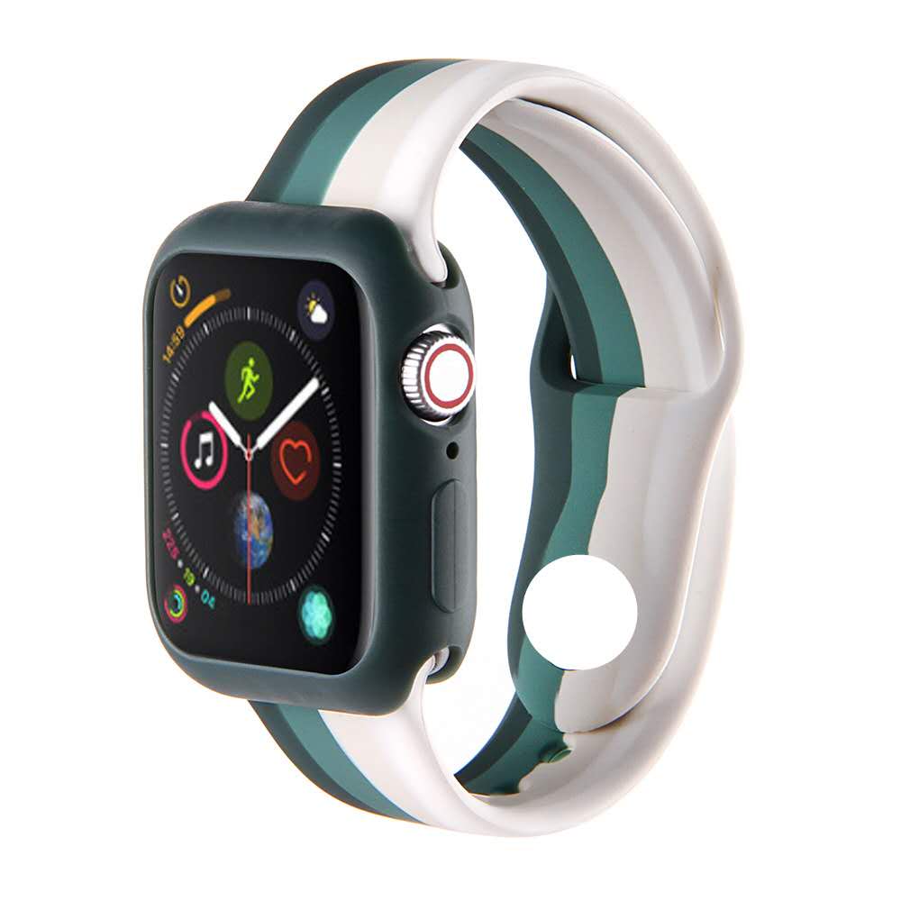 Новый мягкий спортивный силиконовый ремешок Yapears 2020 для часов Apple Watch 38 40 42 44 серии 1 2 3 4 5 6 SE Радужный ремешок