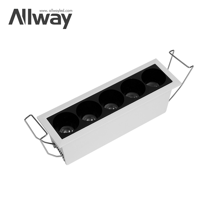 High Brightness Easy Install Grille Ceiling Lamp Indoor Gallery Warehouse 10W LED Linear Light