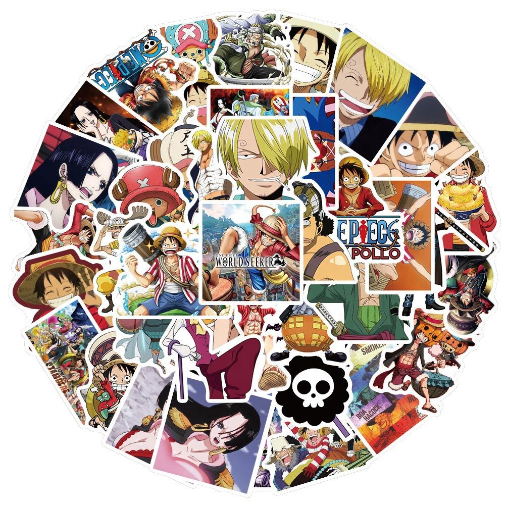 50 шт в наборе, обувь для косплея; Аниме One Piece Приключения цветовой стикер карикатуры, этикетка для детей домашний Записная книжка Дневник велосипед наклейки с персонажами из мультфильмов