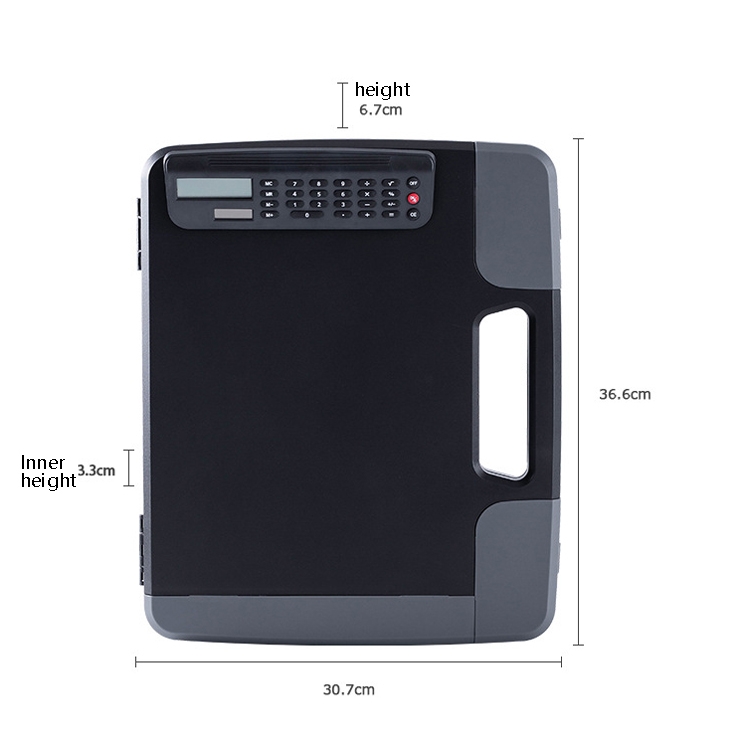 New Arival A4 File Box Folder With Calculator Writing Board Data Storage Box school and office supplies