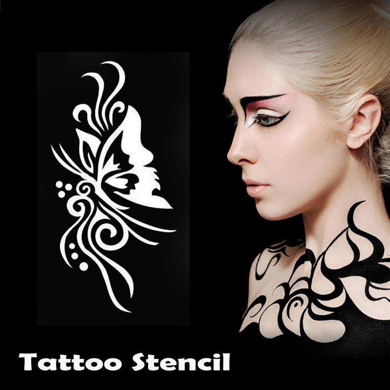 Hot Sale Henna Sticker Tattoo Stencils Wholesale Reusable Glitter Tattoo Stencils Body Art tattoo stencil paper