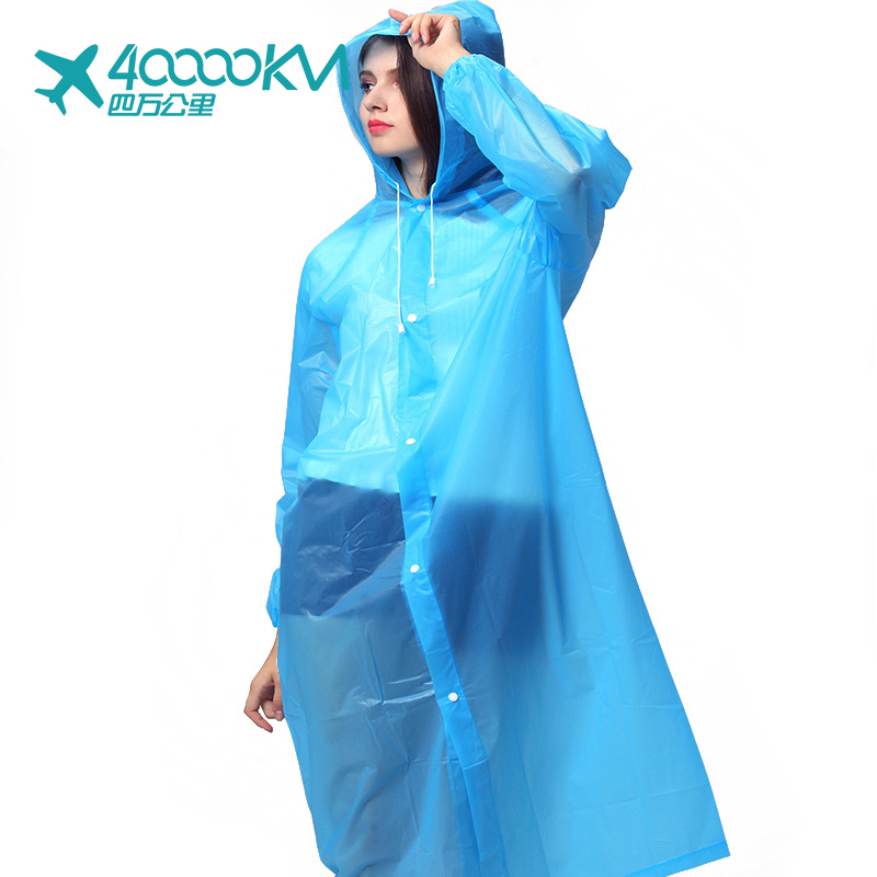 SW8027 custom Adult Non-Disposable PE Rain Poncho raincoats