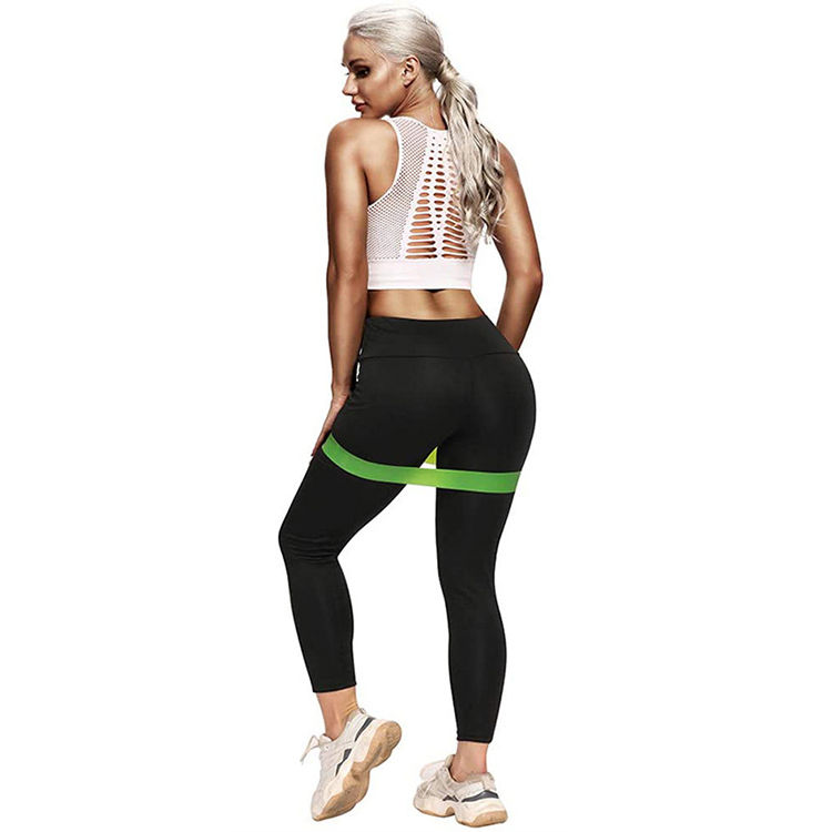 Custom Logo Stretch Resistance Loop Ballet Bands Latex Exercise Fitness Workout Power Band Elastic Gym