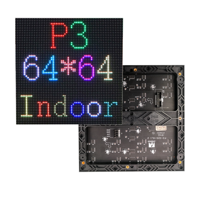 СВЕТОДИОДНЫЙ матричный модуль P3 для помещений SMD2121, 192x192 мм, 64x64 точек, 1/32, сканирующий полноцветный дисплей Hub75, стена