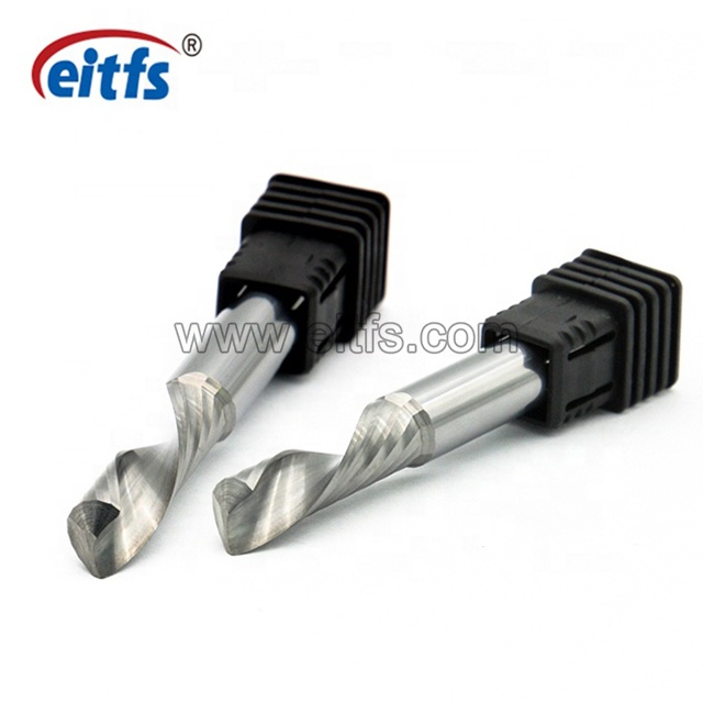Solid Carbide Wood Cutting Tool Single Flute Upcut Endmill For Wood