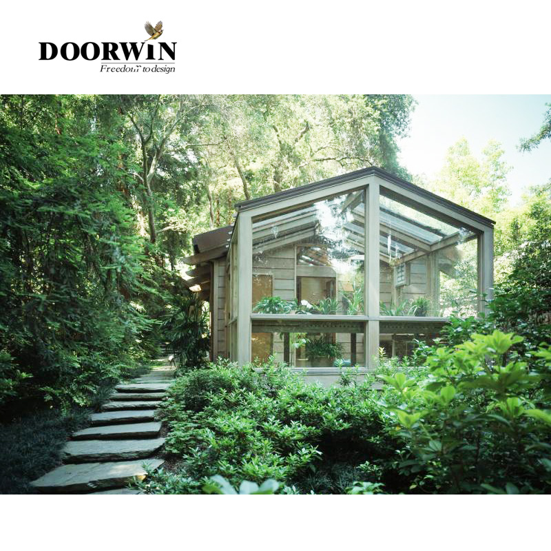 Low-E prefabricated glass house cabins and garden rooms products aluminium Greenhouse Winter Garden Sunrooms