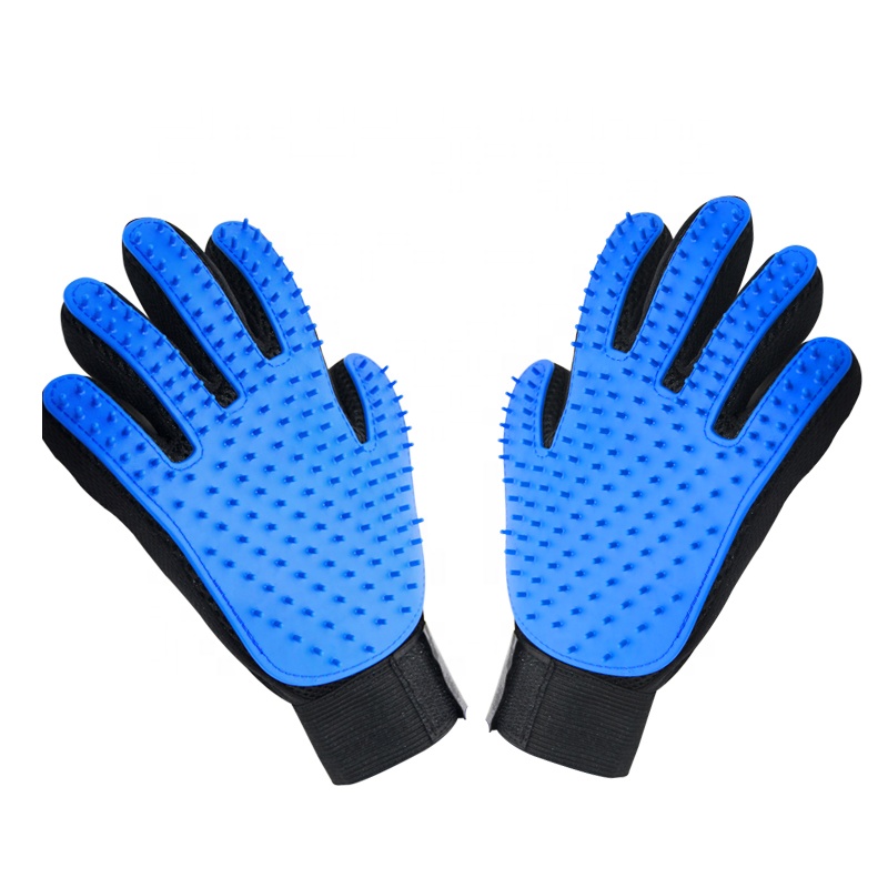 Factory Wholesale LOW MOQ Pet Hair Remover Glove Silicone Pet Grooming Glove