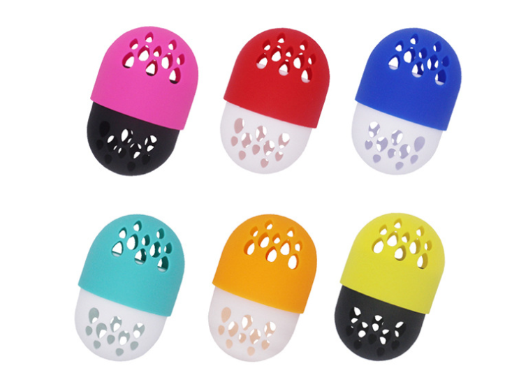 Soft Silicone Powder Puff Drying Holder Egg Stand Rack Cosmetic Blender Sponge Case Puff Sponge holder