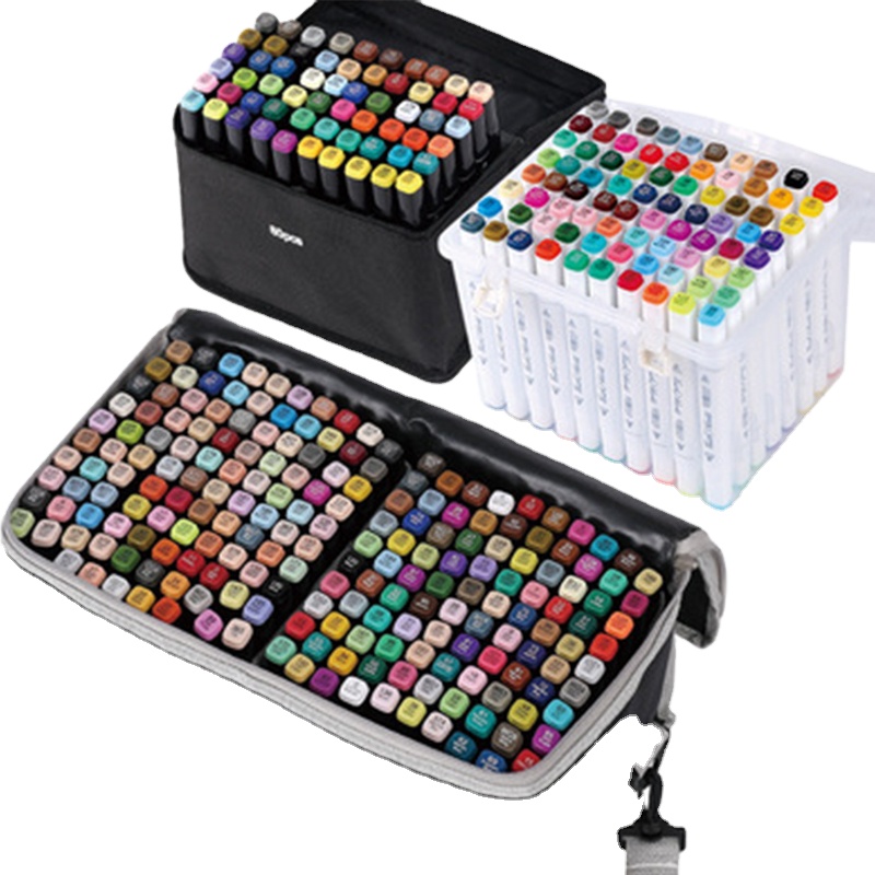 120 Colors Artist Alcohol Markers Case Adult Kids Coloring Drawing Sketching Card Making Illustration