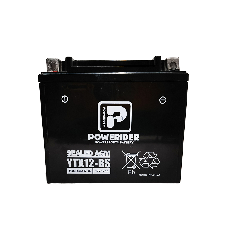 12V 12Ah YS12-12-BS герметичный завод активированный свинцово-кислотный мотоцикл стартерные батареи