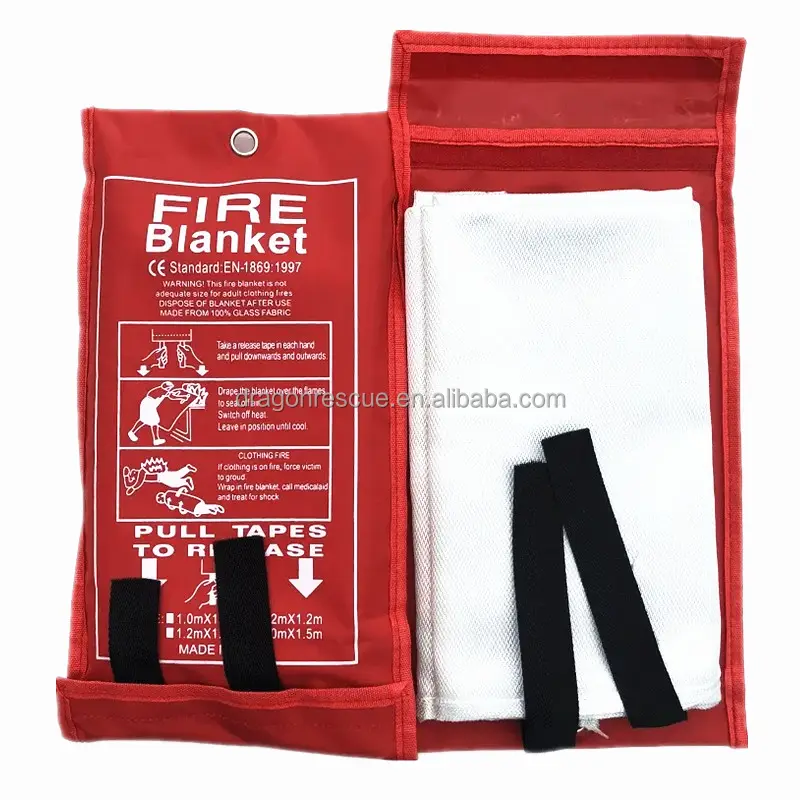 Hot Selling Factory Custom Fiberglass Cloth Emergency Fire Blanket For Emergency Survival