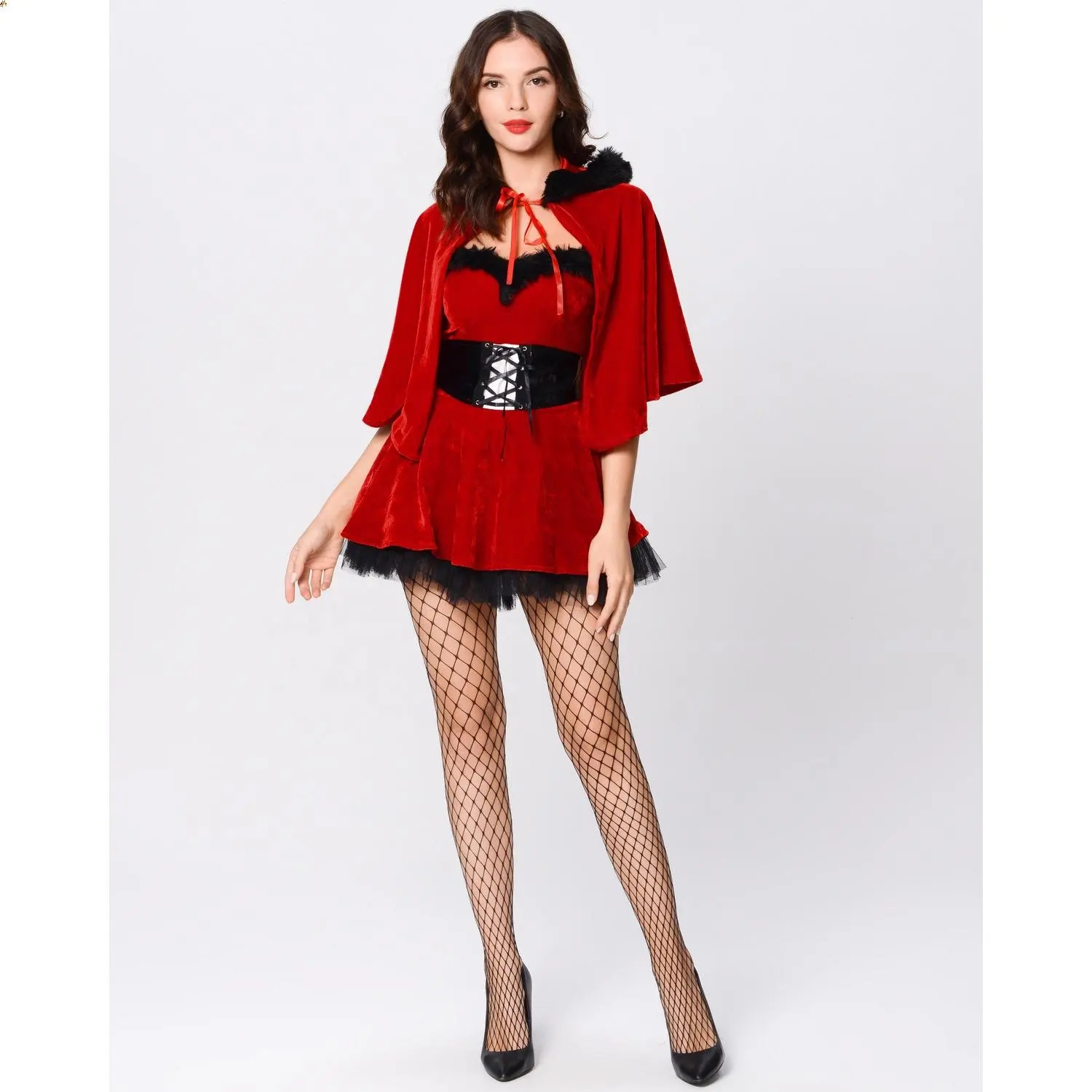 latest christmas evening costume adults party sequin costume for woman santa lady dress costume