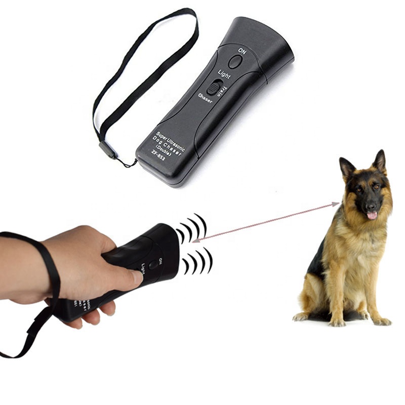 Self Defense Supplies - Portable Ultrasonic + Infrared Dog Chaser Repeller Flashlight For Stopping Dog Attacks