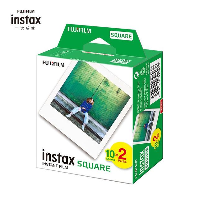 20 листов FuJifilm Одиночная фотобумага instax квадратная фотобумага (двойная упаковка)