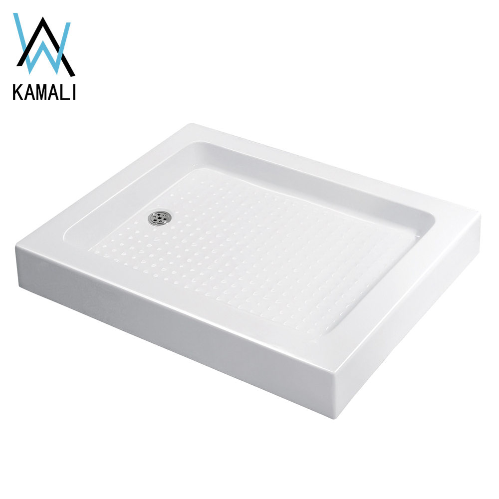 Kamali corian smc квадратная форма Культура мраморный душ с сиденьем, мокрый комната автофургон 70x70 низкоуровневый rv душевой поднос