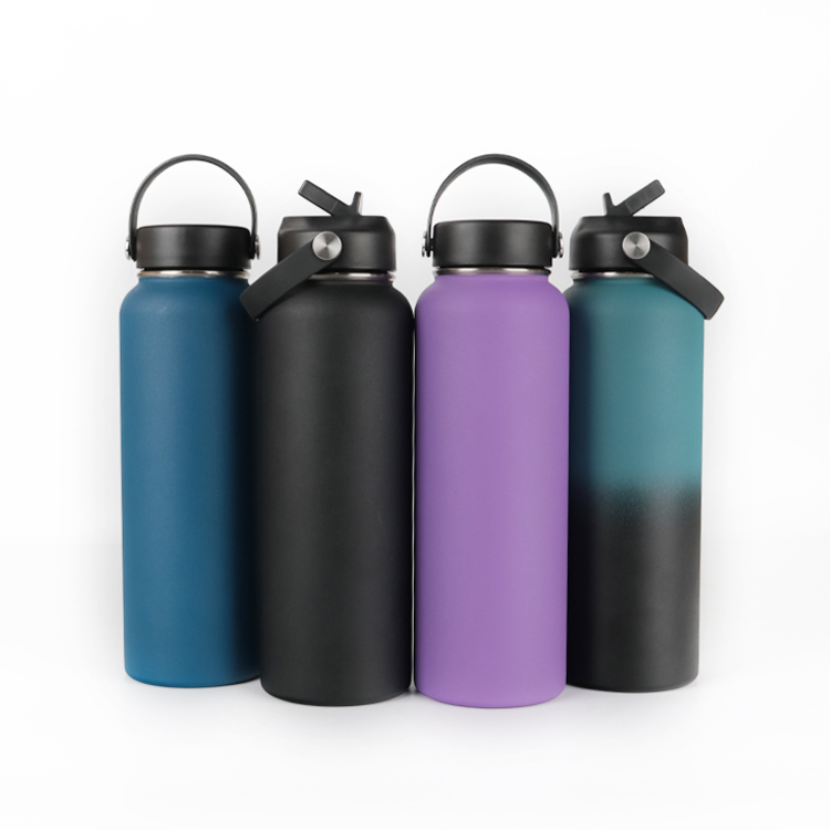 18oz/32oz/40oz Insulated Double Wall Bottle Stainless Steel Thermos Flip-top Flask Vacuum Flasks With Many Lids